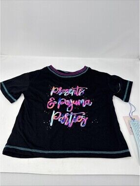 More Than Magic Girls Short Sleeve Pajama Top 'Presents & Pajama Parties M 7-8